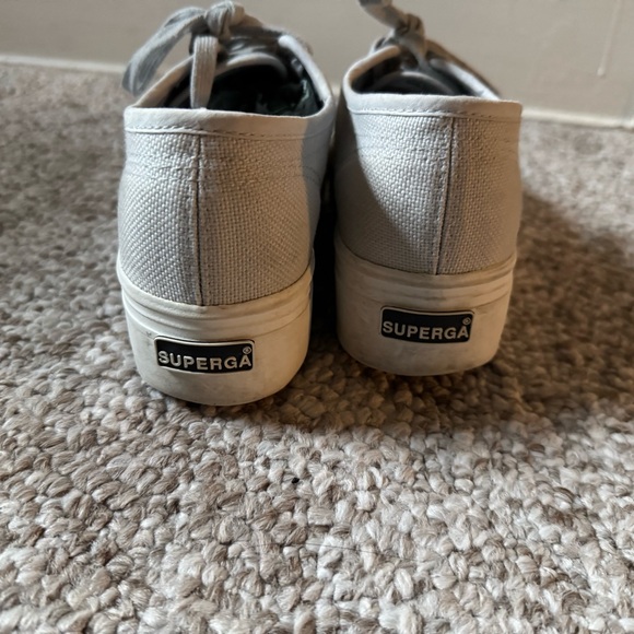Superga grey platform sneakers size 37/ 7 - Picture 8 of 8